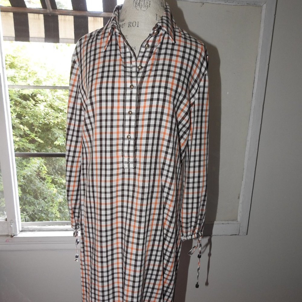 DAKS London Dress Orange, Brown, Italy 46, US 12